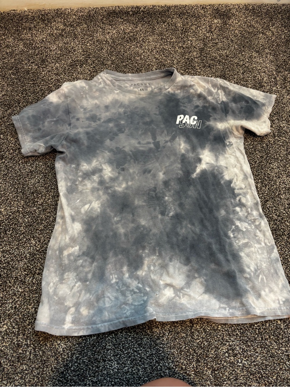 Pacsun Tie-Dye Short Sleeve Tee - Gray/White